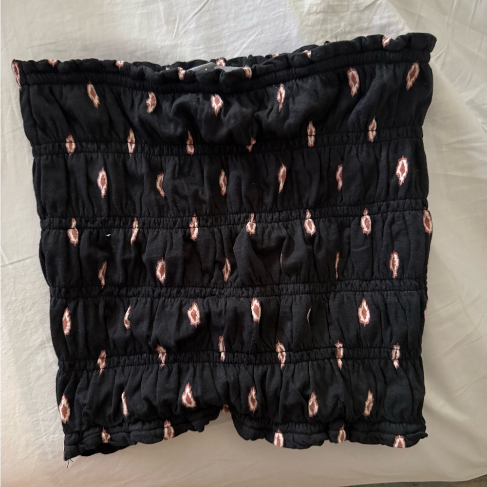 Black and Pink Patterned Tube Top